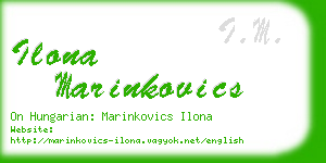 ilona marinkovics business card